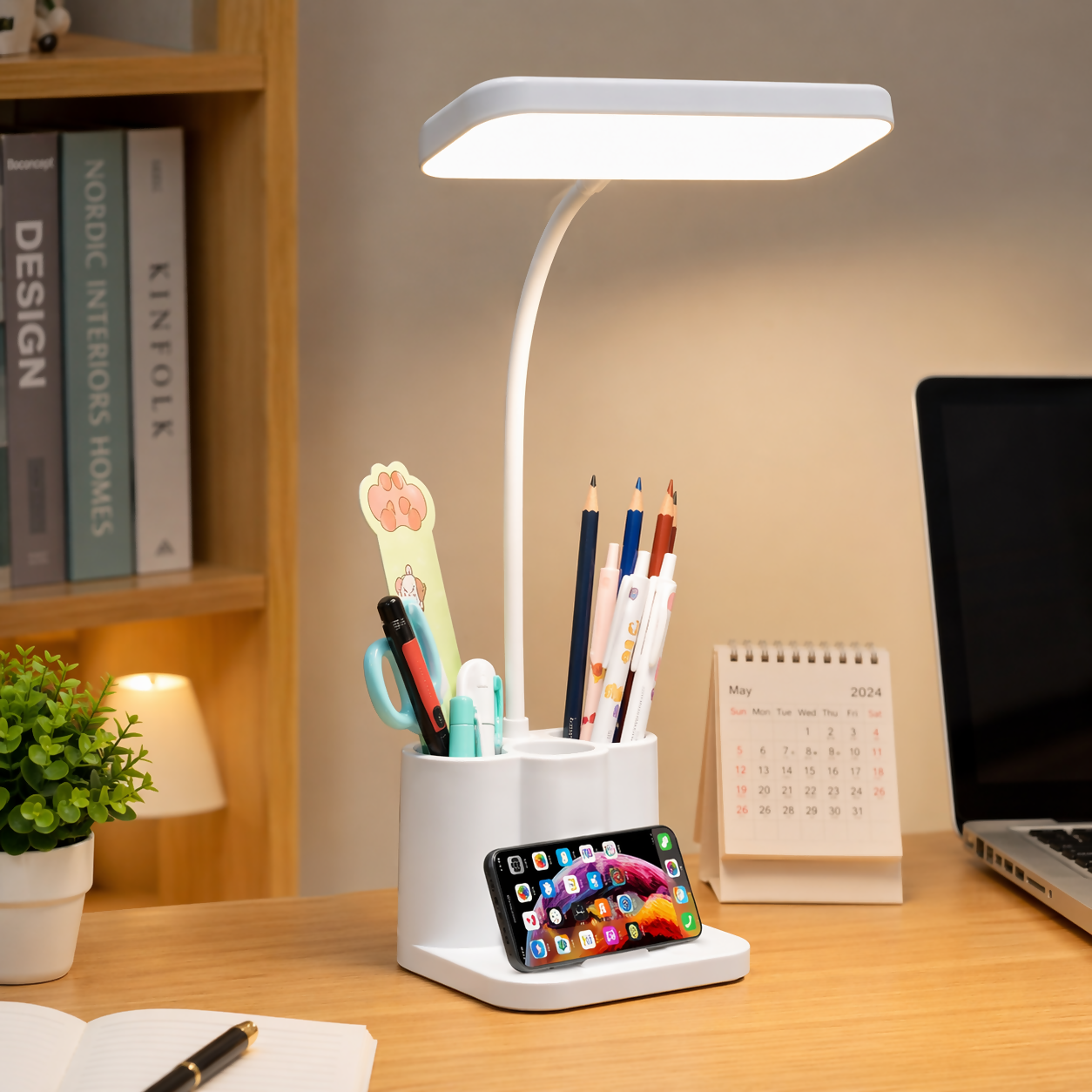 Multi-Function LED Desk Lamp – Adjustable Light & Organization